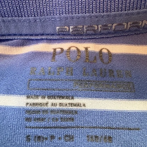 Polo Ralph Lauren Boys Performance Polo Shirt Youth Small Striped Short Sleeve - Picture 3 of 3